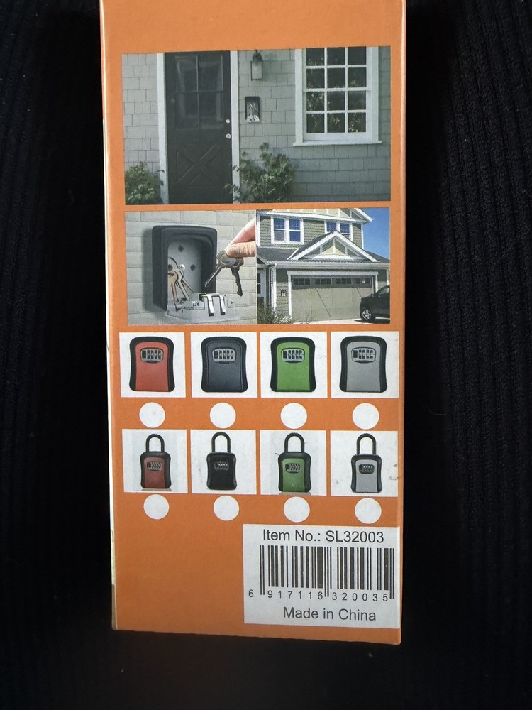 4 Digit Combination Key Safe Lock Box Wall Mount Security Storage Case Organizer