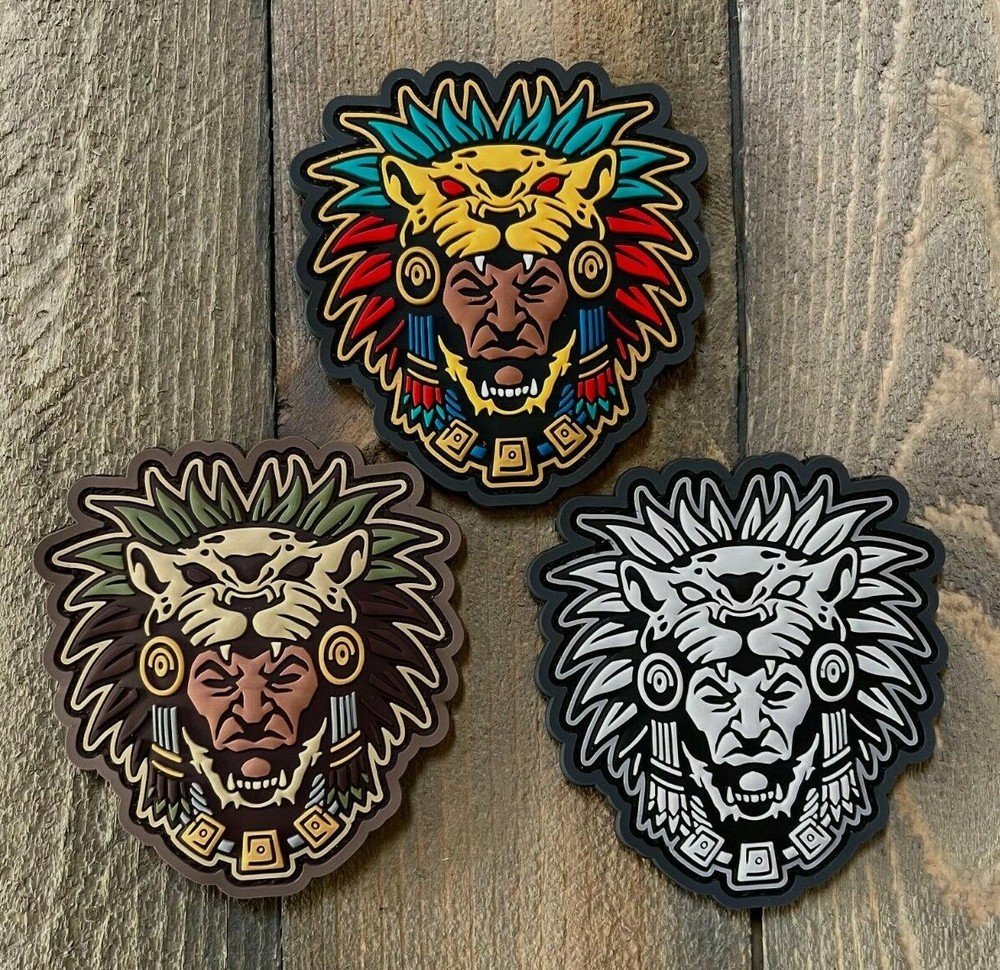 Aztec Warrior Head PVC Morale Patch