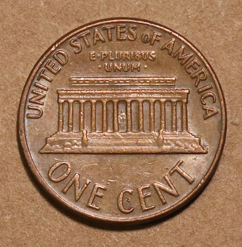 1970 D Lincoln Memorial cent