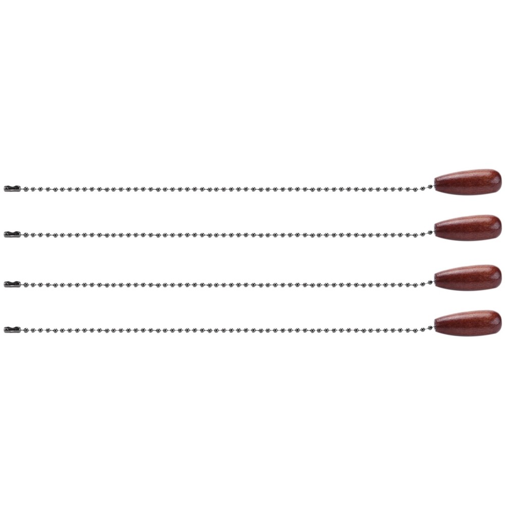 4 Pieces Ceiling Fan Chain Pulls Wooden Pull Chain Extension Pull Chain for7332
