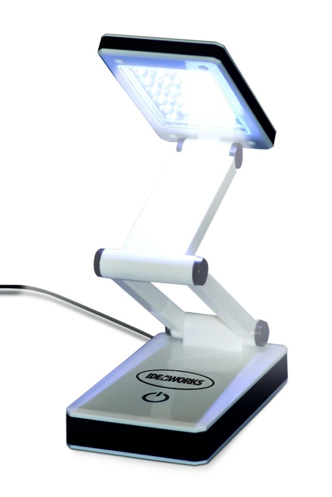 IdeaWorks LED Lamp for Desk - Collapsible, Portable multi-function, White