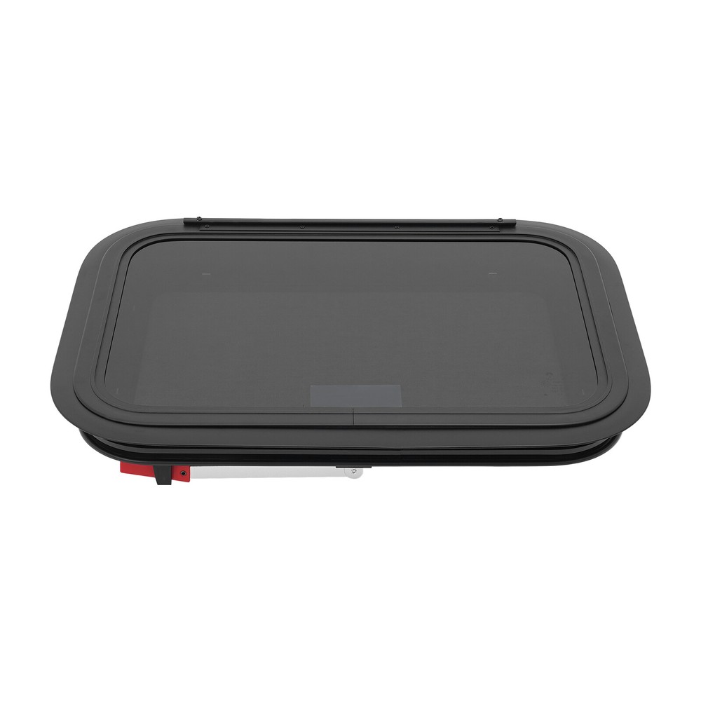 22" x 15" RV Exit Window Camper Push Out Emergency Window w/ Trim & Screen Black