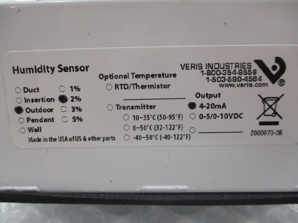 VERIS HSP-8942 HUMIDITY SENSOR NSNP