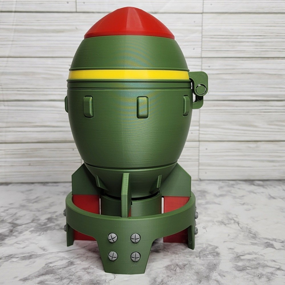 Fallout Mini Nuke Container 3D Printed Prop Container Planter Fat Man Ammo