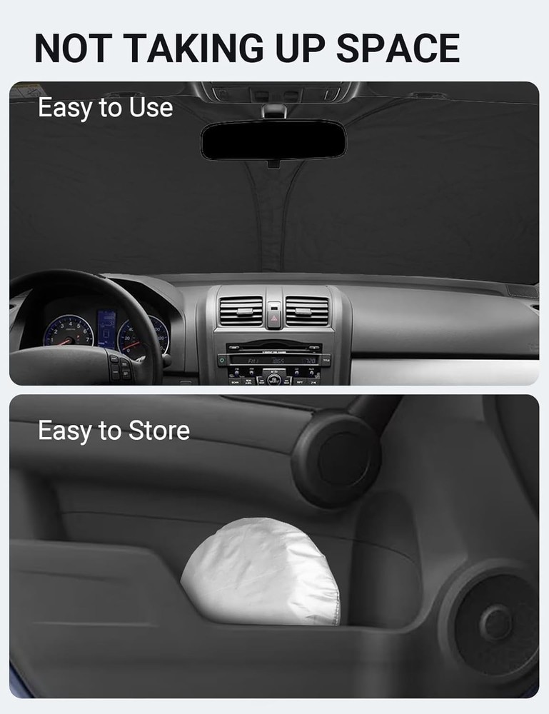 Double Layer Windshield Sun Shade for 2007-2011 Honda CR-V - Blocks 99% UV Rays