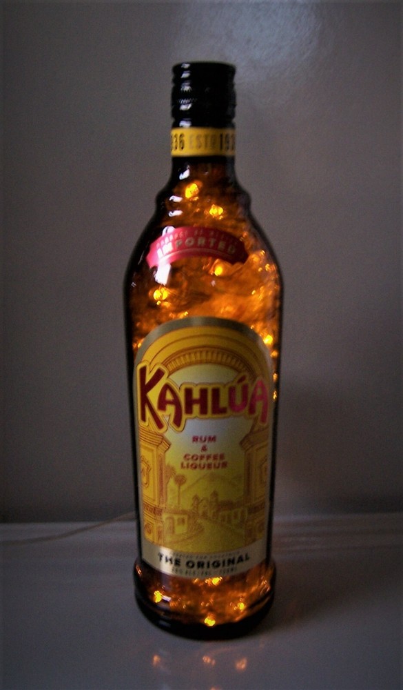 KAHLUA Liqueur 750ml Bottle Light w/100 Motion LEDs Inside & 8 Light Modes