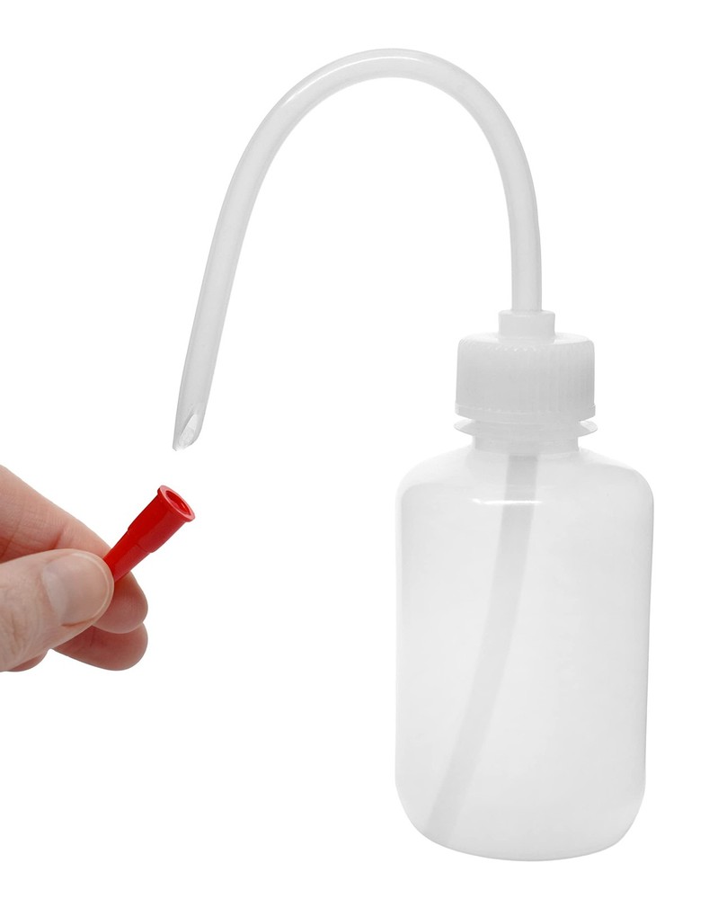 EISCO Wash Bottle, 250ml - Polyethylene - Translucent, Unbreakable - Screw Ca...