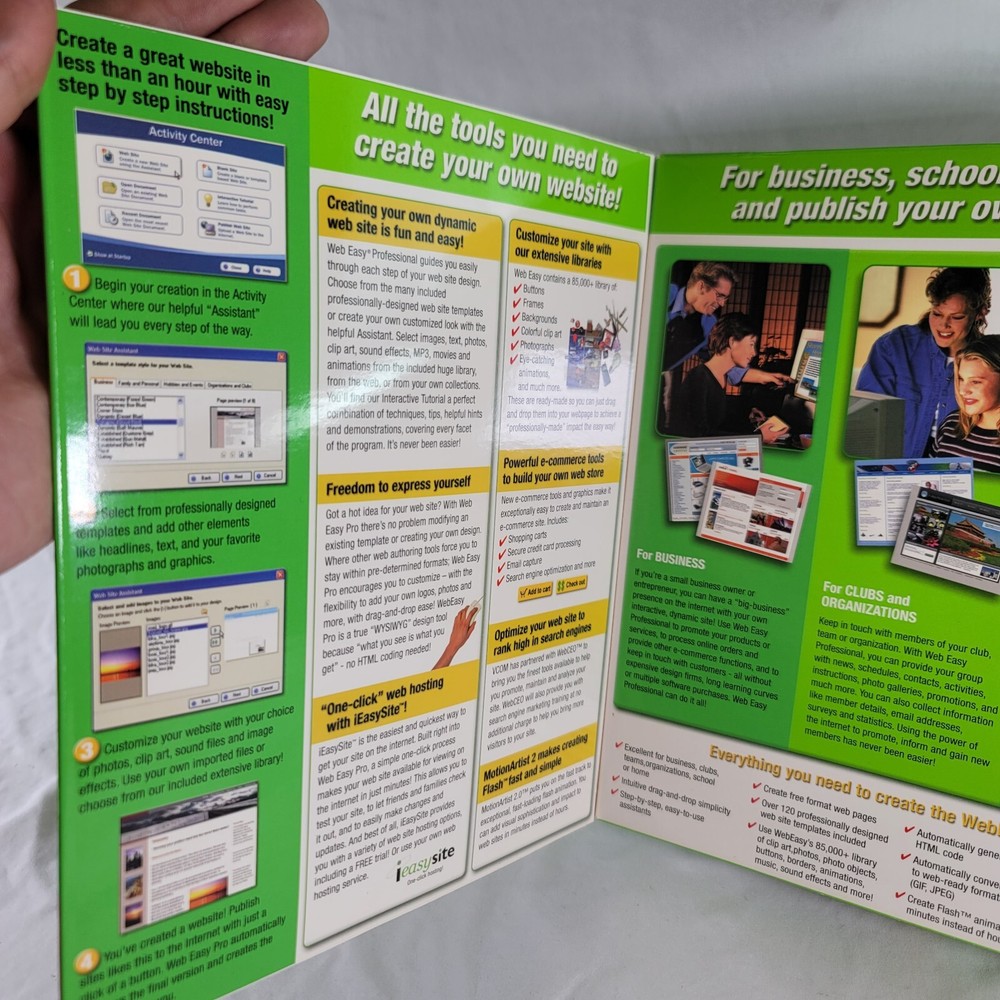 Professional Web Easy 6 New In Box Vcom Windows 98, ME, 2000, XP