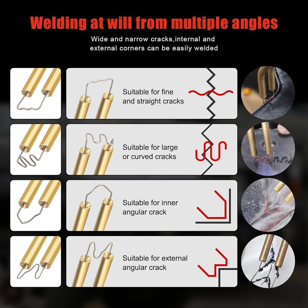 Plastic Welding Gun with 1000 Staples - Rapid Heating & Easy Operation