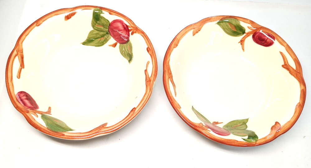 Medium replacement Franciscan plate set of two hand painted