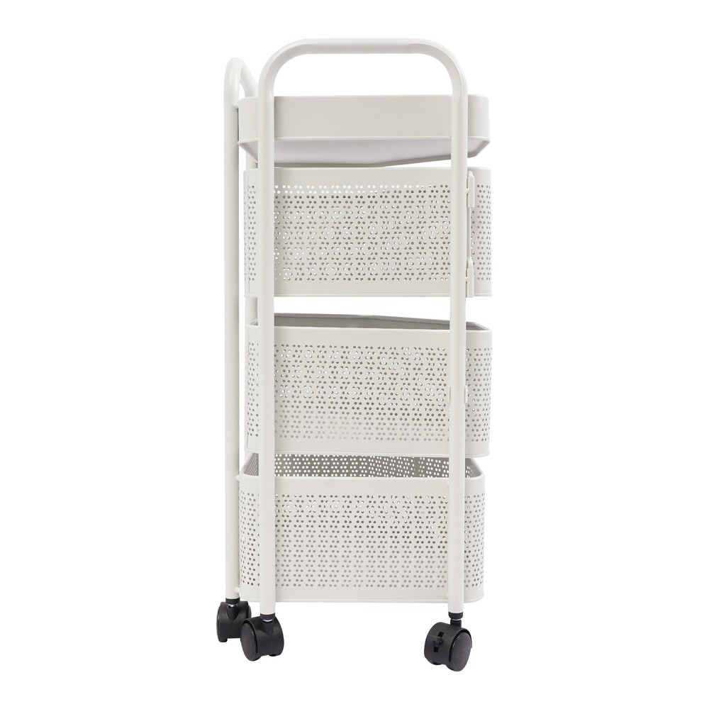 Rotating Storage Shelves Rack, 3-Tier Removable Basket Shelf Organizer
