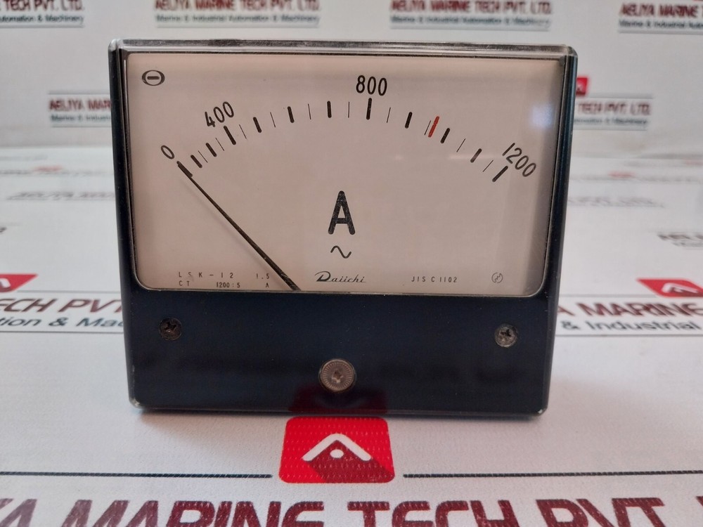 Daiichi Jis C 1102 Panel Voltmeter 0-1200A