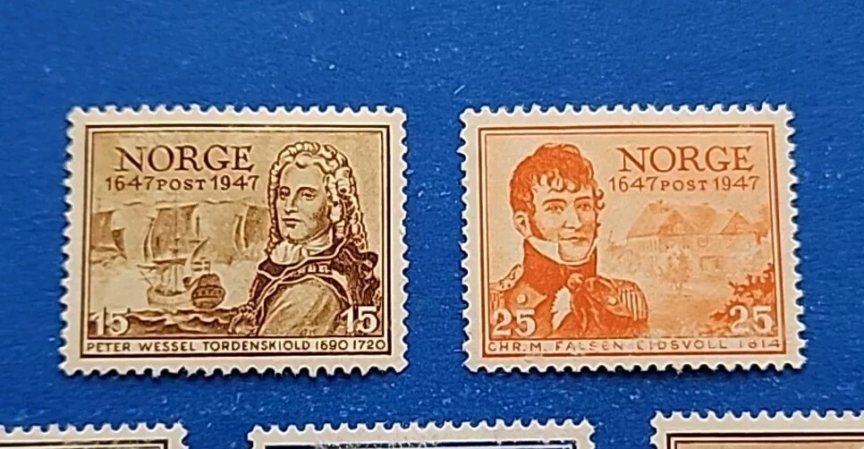 Norway Stamps, Scott 281-284, 289 MLH