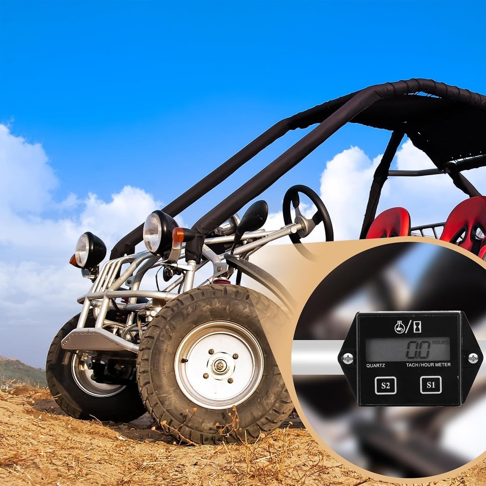 Precise Hour Counter for Lawn Mowers and Chainsaws - Easy Installation