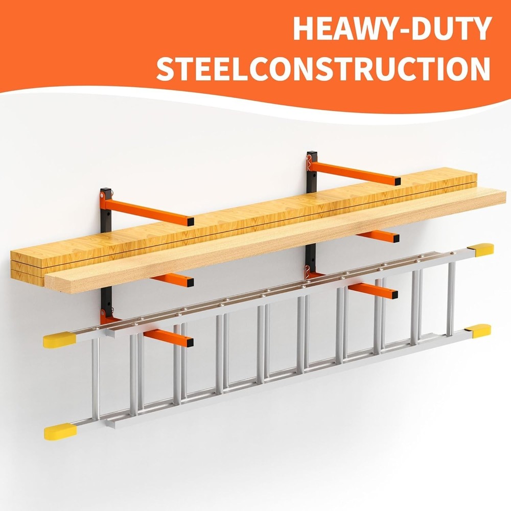 Scratch Resistant Heavy Duty Lumber Storage Rack, 330 lbs Capacity, 4 Pack