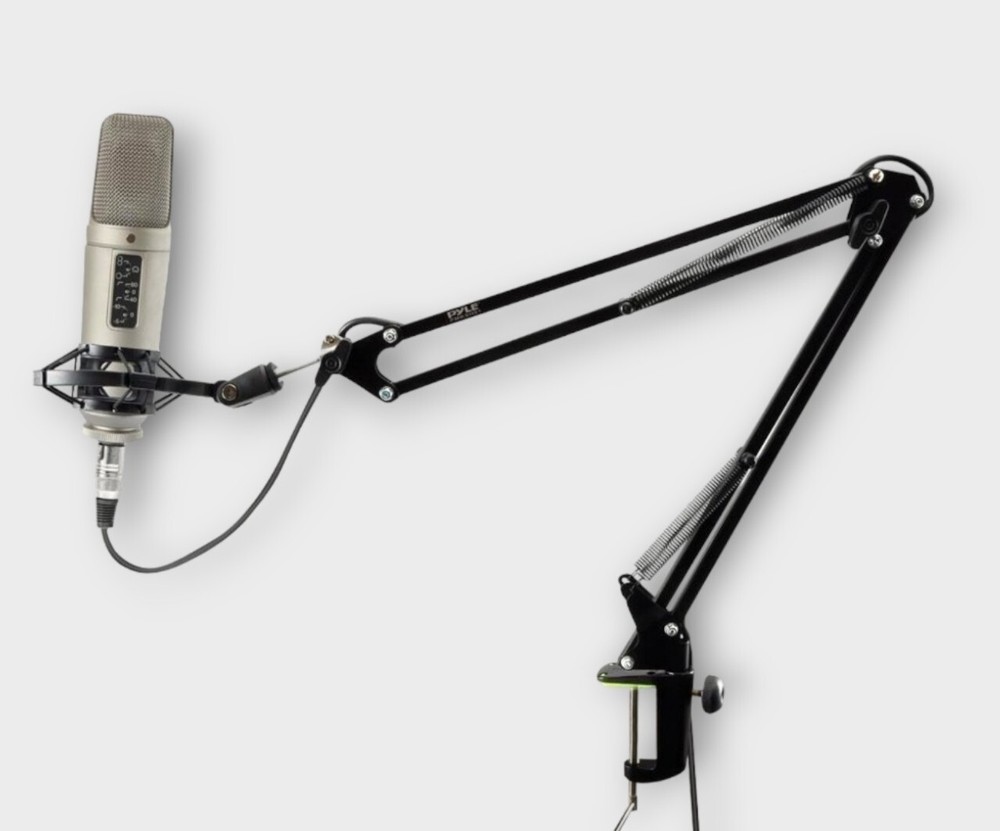 Pyle PMKSH01 Universal Table Clamp Boom Shock Microphone Mount