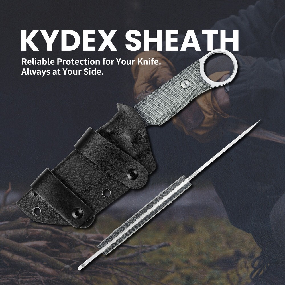 Kizer Cabox Fixed Blade Knife Micarta Handle D2 Steel 1048A1