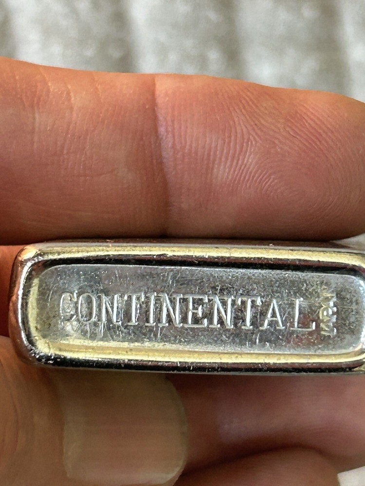 Continental Personalized Brushed Chrome Cigarette Lighter