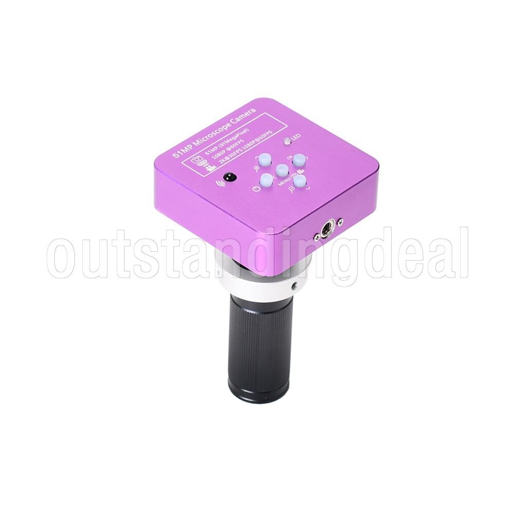51MP 1080P 2K Digital Microscope Camera HDMI USB Camera Visual Field 120X Lens