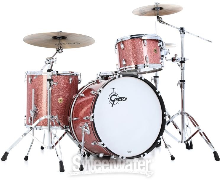 Gretsch Drums USA Custom 3-piece Shell Pack - Pink Glass (Nitron)