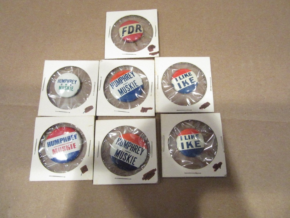 7 PRESEDENTIAL CAMPAIIN POLITICAL BUTTONS