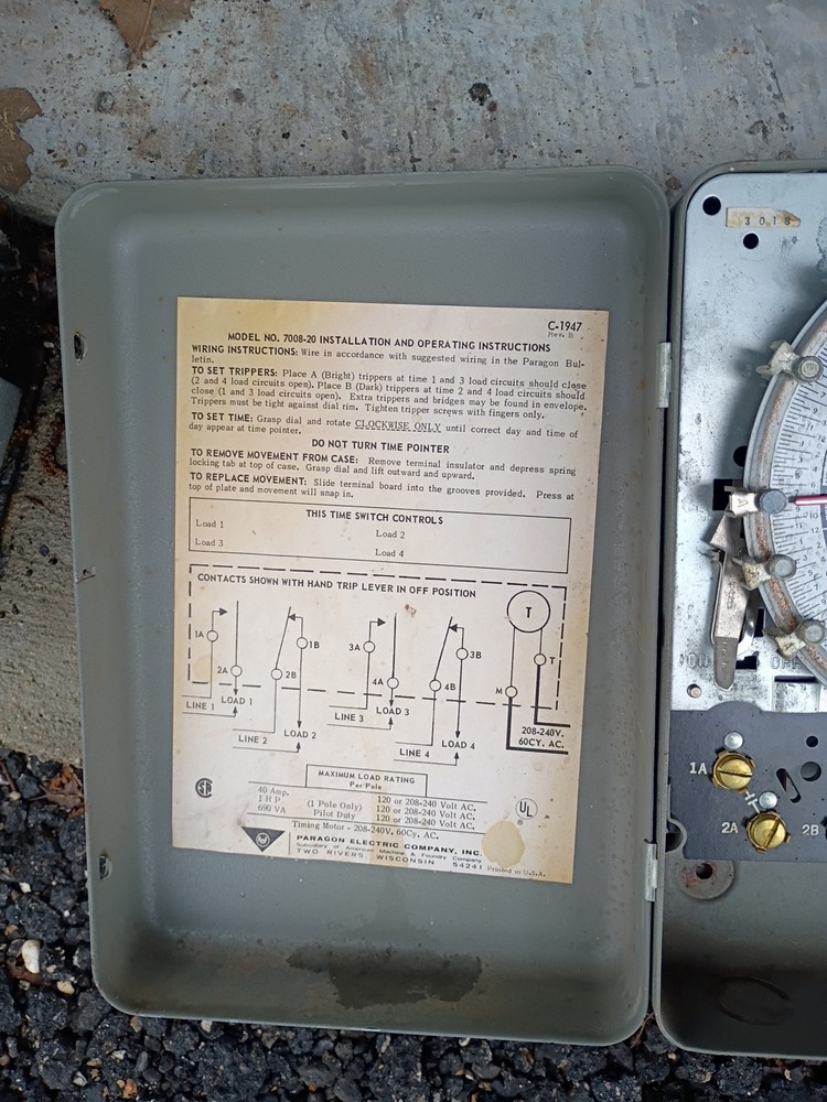 Paragon 7008-20 Timer electronic