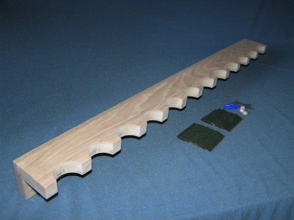 12 gun - wood closet gun rack - solid oak construction