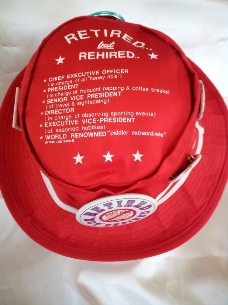 1992 Laid Back Retirement Hat With 8 Retirement Pins