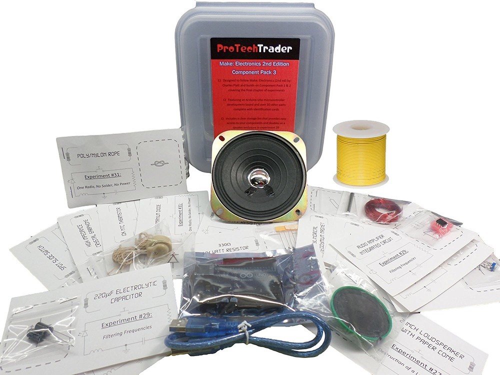 Make: Electronics Component Kit 3 Deluxe Ex25-34 2nd Pack for Charles Platt Book