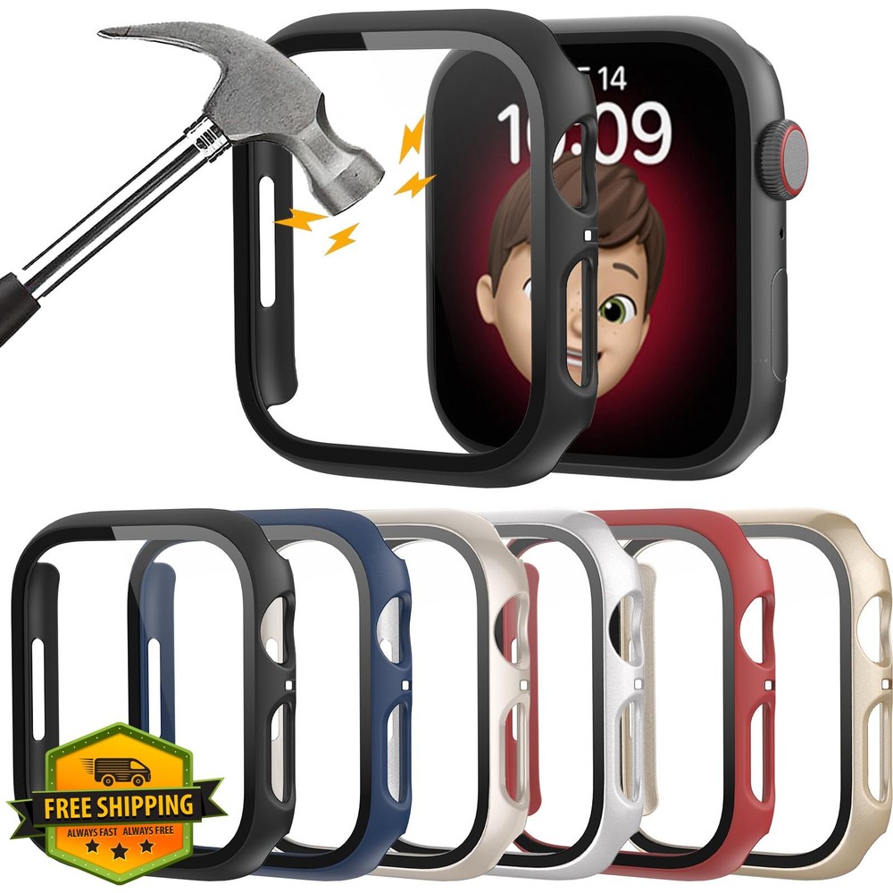 Apple Watch SE 44mm Case Protector Screen Rontion Ultra-Thin PC Bumper