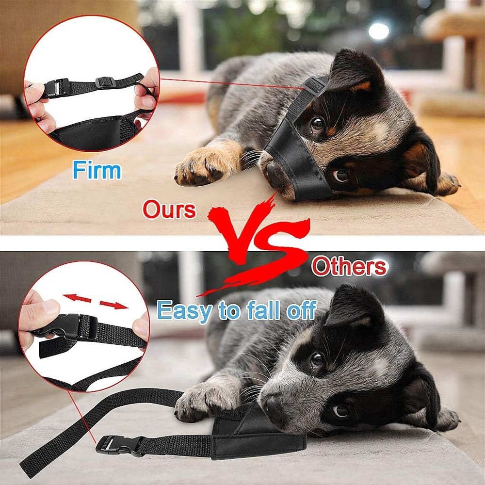 5PCS Adjustable Dog Muzzles Breathable Anti-Bite Safety Set