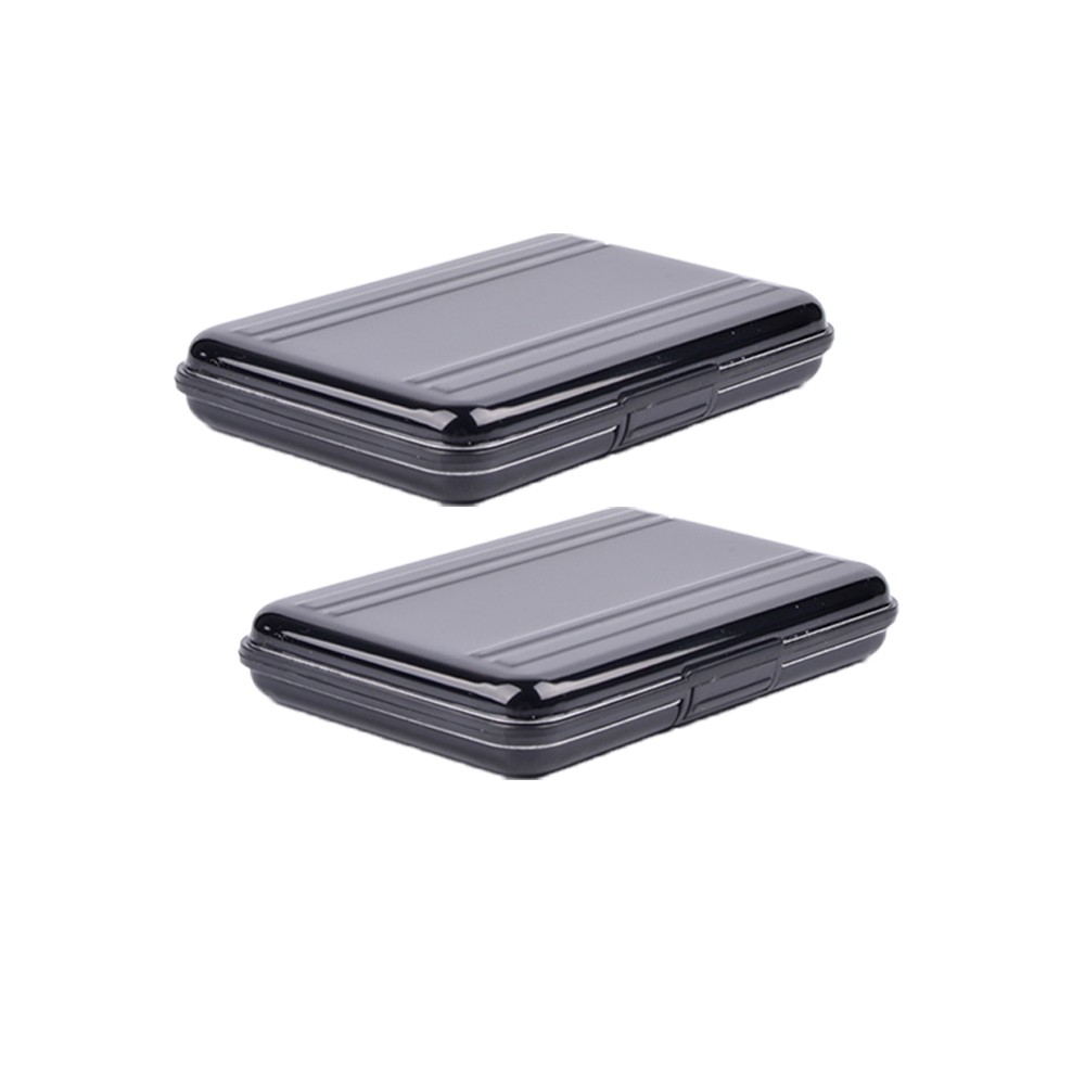 SDXC Storage Aluminum Case Micro SD Cards Holder Case Memory Card Protector 2PC