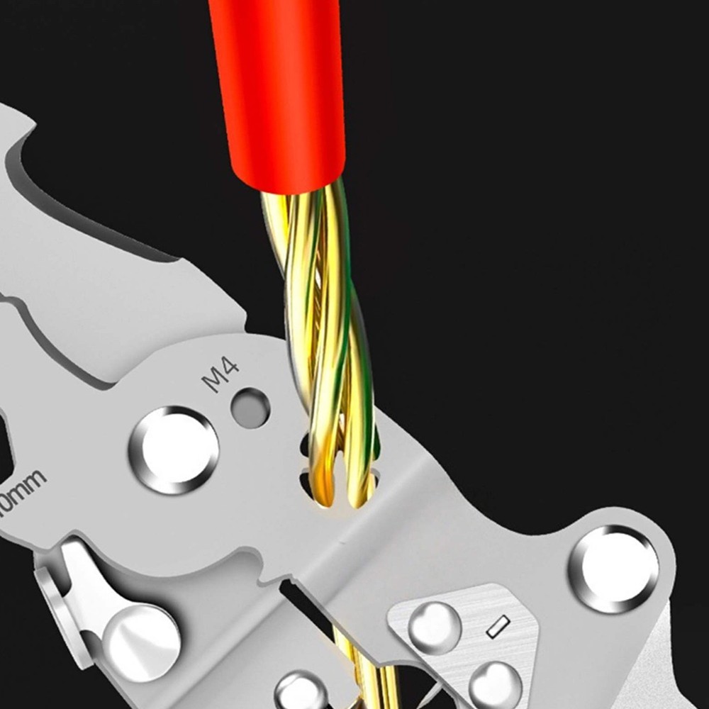 1× Multi-Functional Foldable Wire Stripper Scissor With Electrical Test Tool