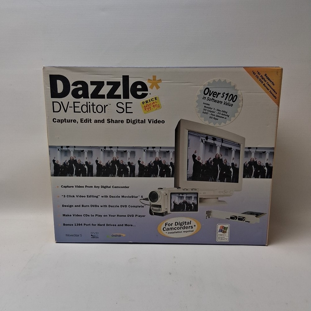 Dazzle DV-Editor SE Software For Digital Camcorders
