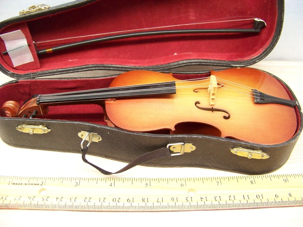 Mini Violin in Case with Bow - 9 1/2 inches