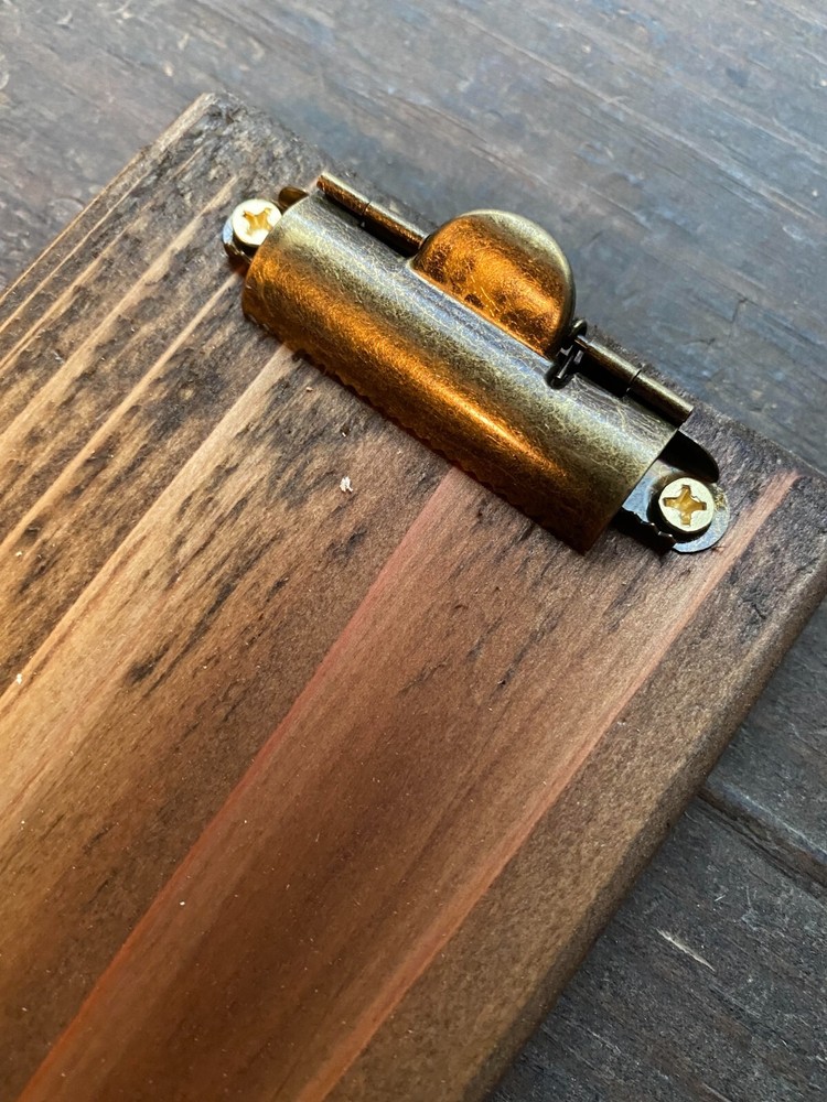 Small Rustic Wood Clipboard - Restaurant Menu Board - Check Presenter