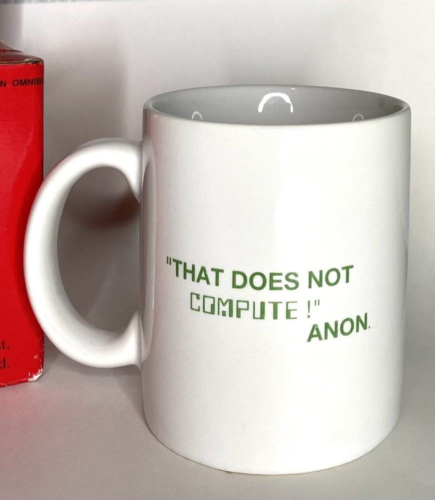 Vintage Digital Computer Mug GET WITH THE PROGRAM Omnibus Fitz & Floyd NEW