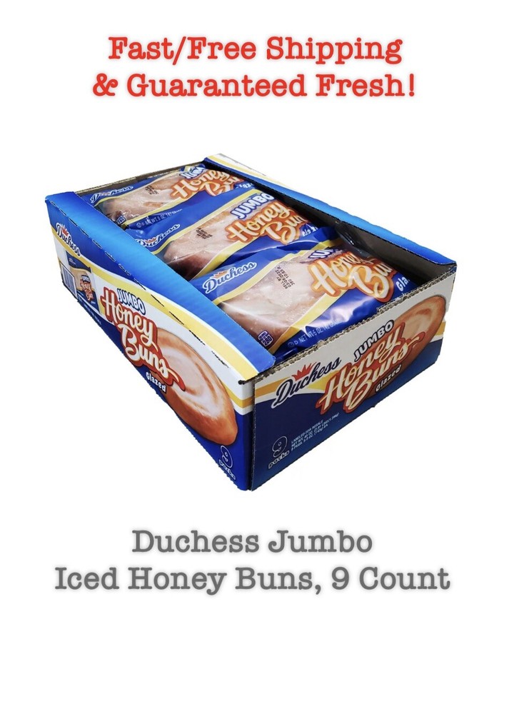 Duchess Jumbo Iced Honey Buns, 9 Count