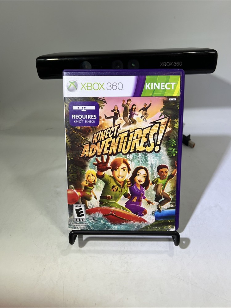 Microsoft Xbox 360 Kinect Sensor Bar W/6 Games Tested Bundle Lot #ML3