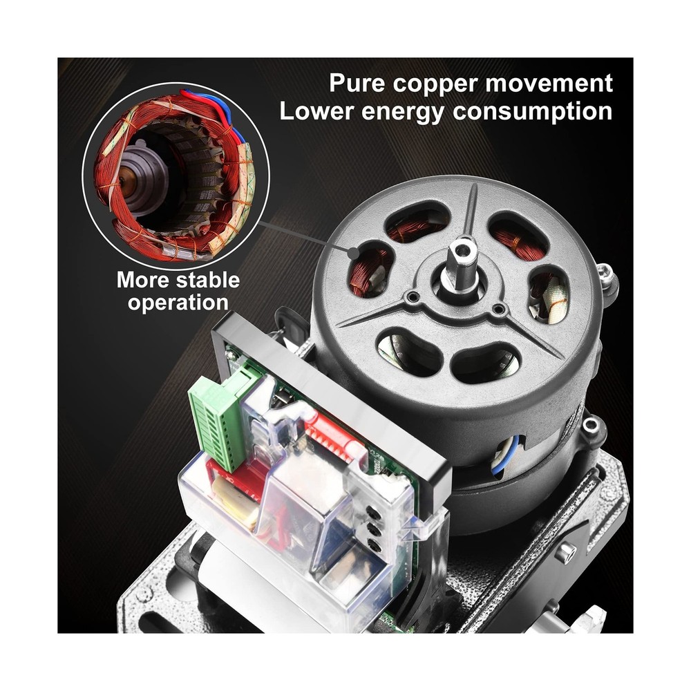 JIELI JY7 Automatic Sliding Gate Opener with 4 Remote Controls, Gate Operator...