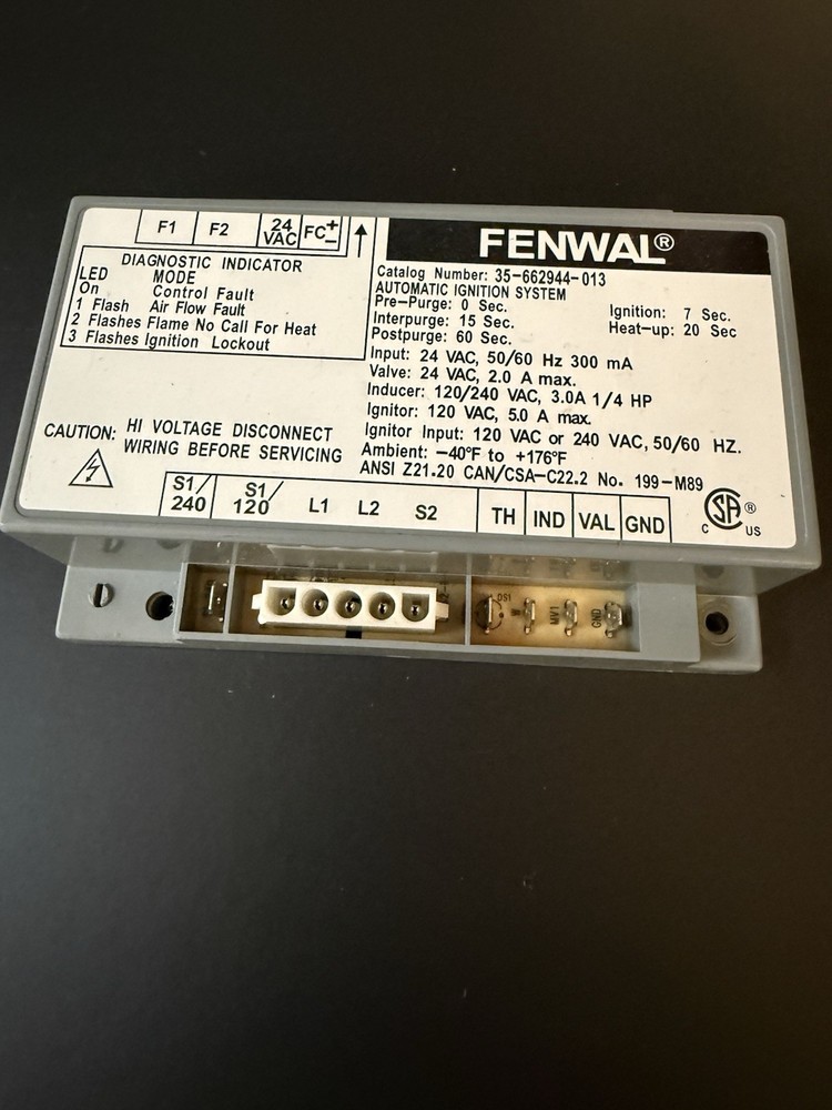 Fenwal 35-662944-013 Automatic Ignition Control System used