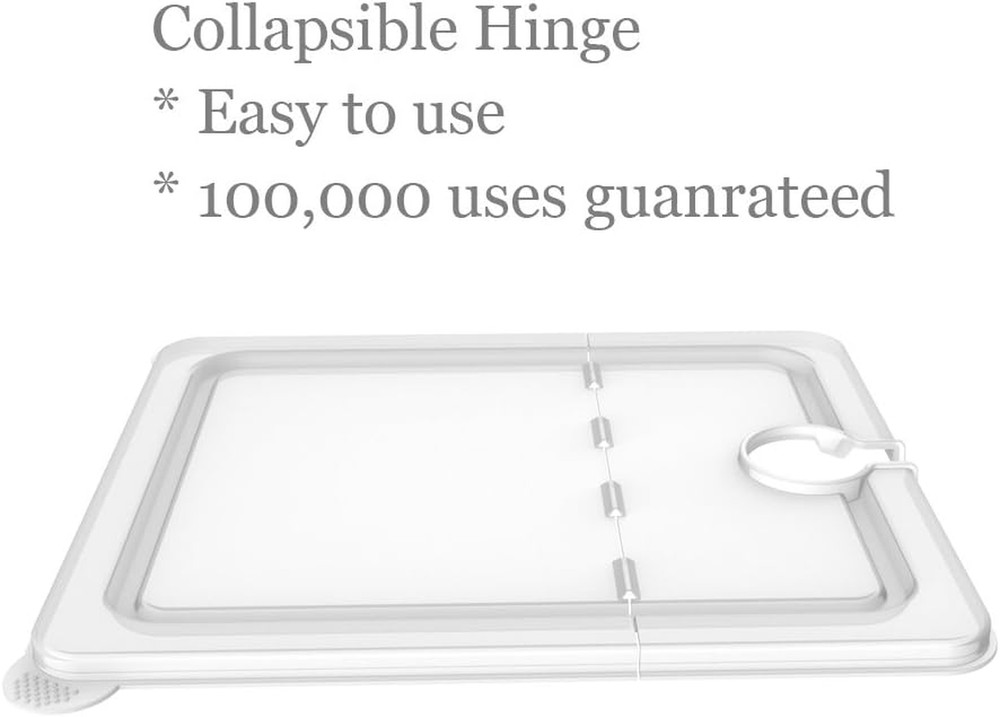EVERIE Sous Vide Container 12 Quart EVC-12 with Collapsible Hinged Lid Compatibl