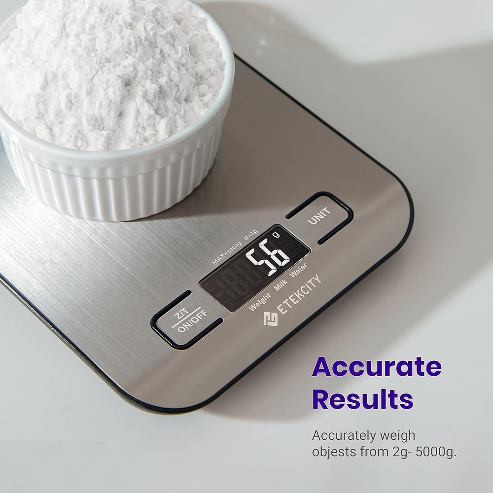 Food Scale, 11lb Kitchen Scale LCD Display, 5 Units Tare Function