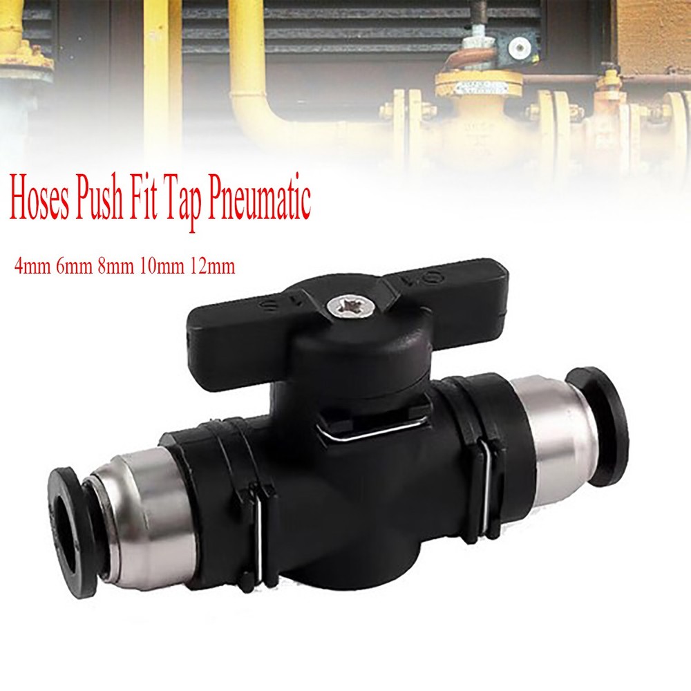 Water Fed Pole Control Valve Push Fit For 4mm~12mm Hoses Push Fit Tap Pneumatic
