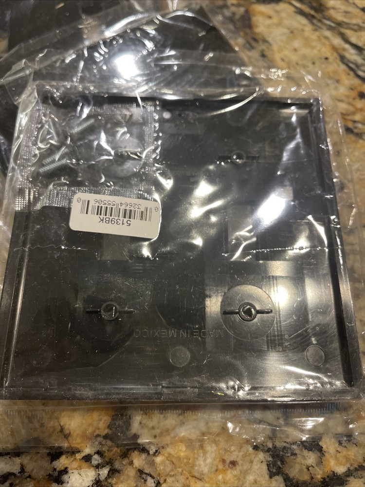 4-Eaton 5139BK Wallplates and Accessories Black