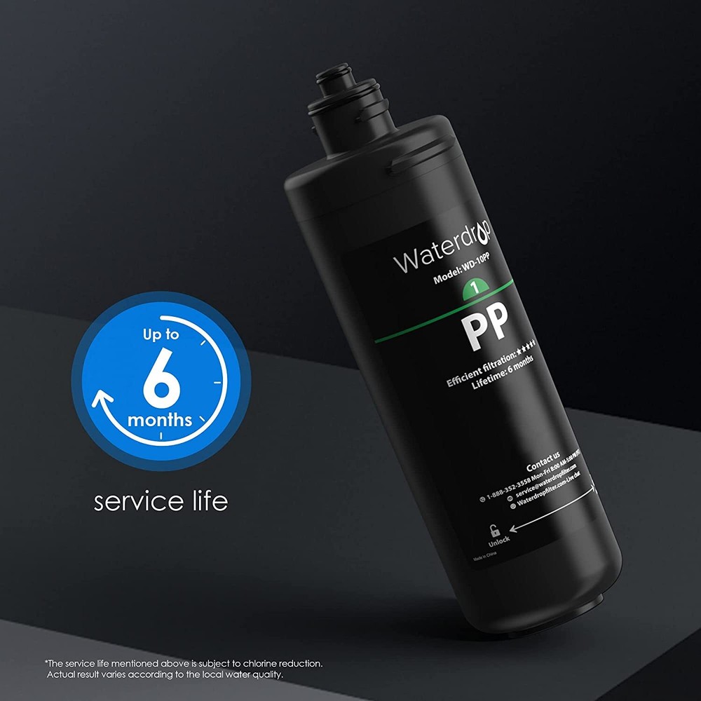 Waterdrop WD-10PP Under Sink Water Filter, Replacement for Waterdrop TSA & TSB