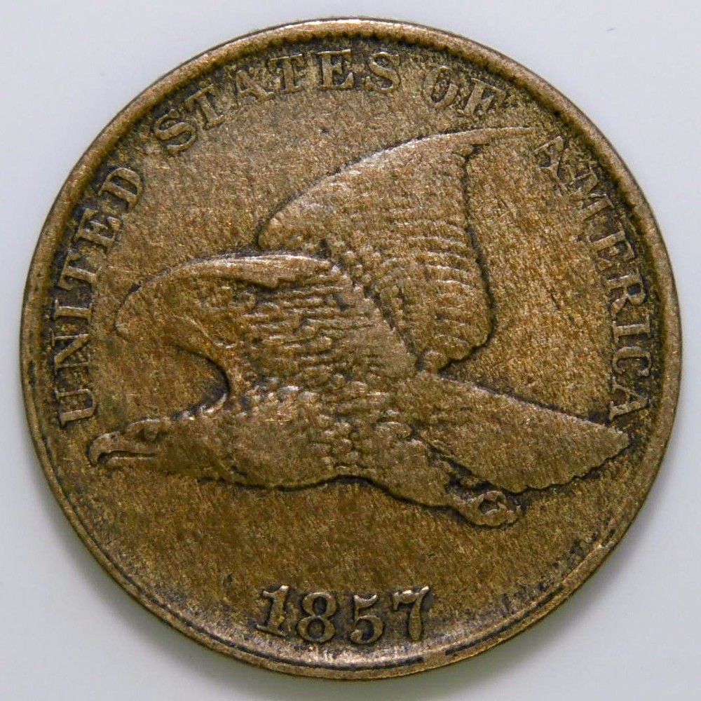 1857 Flying Eagle Cent VF k493