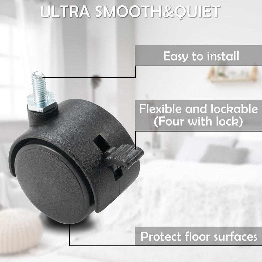 3 Panel Rolling Room Divider, Folding Partition Privacy Screens, Freestanding...