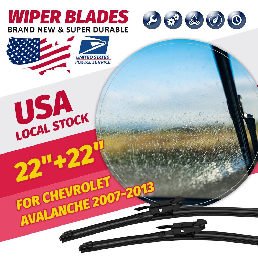 Pair 22" Front Premium Windshield Wiper Blades For  Avalanche 2007-2009