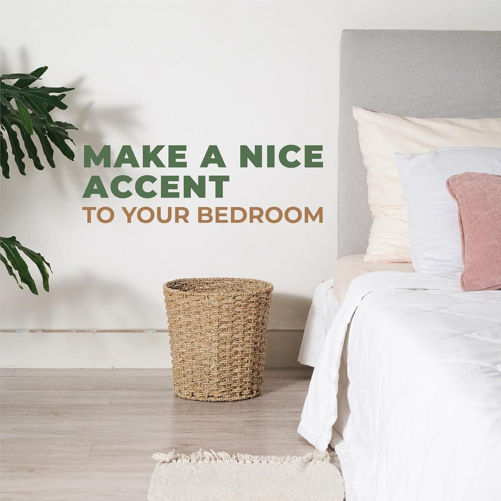 2-Pack Seagrass Waste Basket